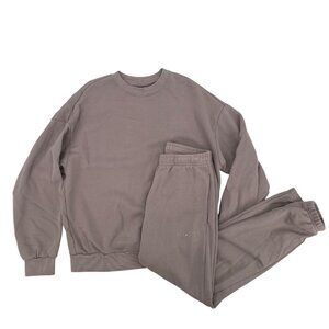 Vitality Balance Athletica Mens Size M Light Brown Crewneck Sweatshirt & Joggers